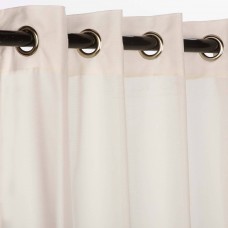 Sunbrella Sheer Snow Outdoor Curtain with Nickel Plated Grommets 50 in. x 84 in.   